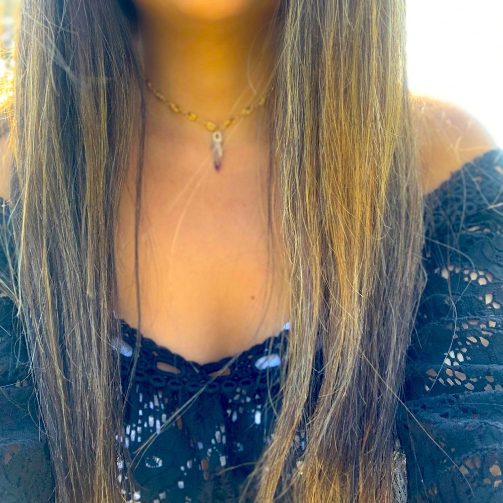 Amethyst choker necklace
